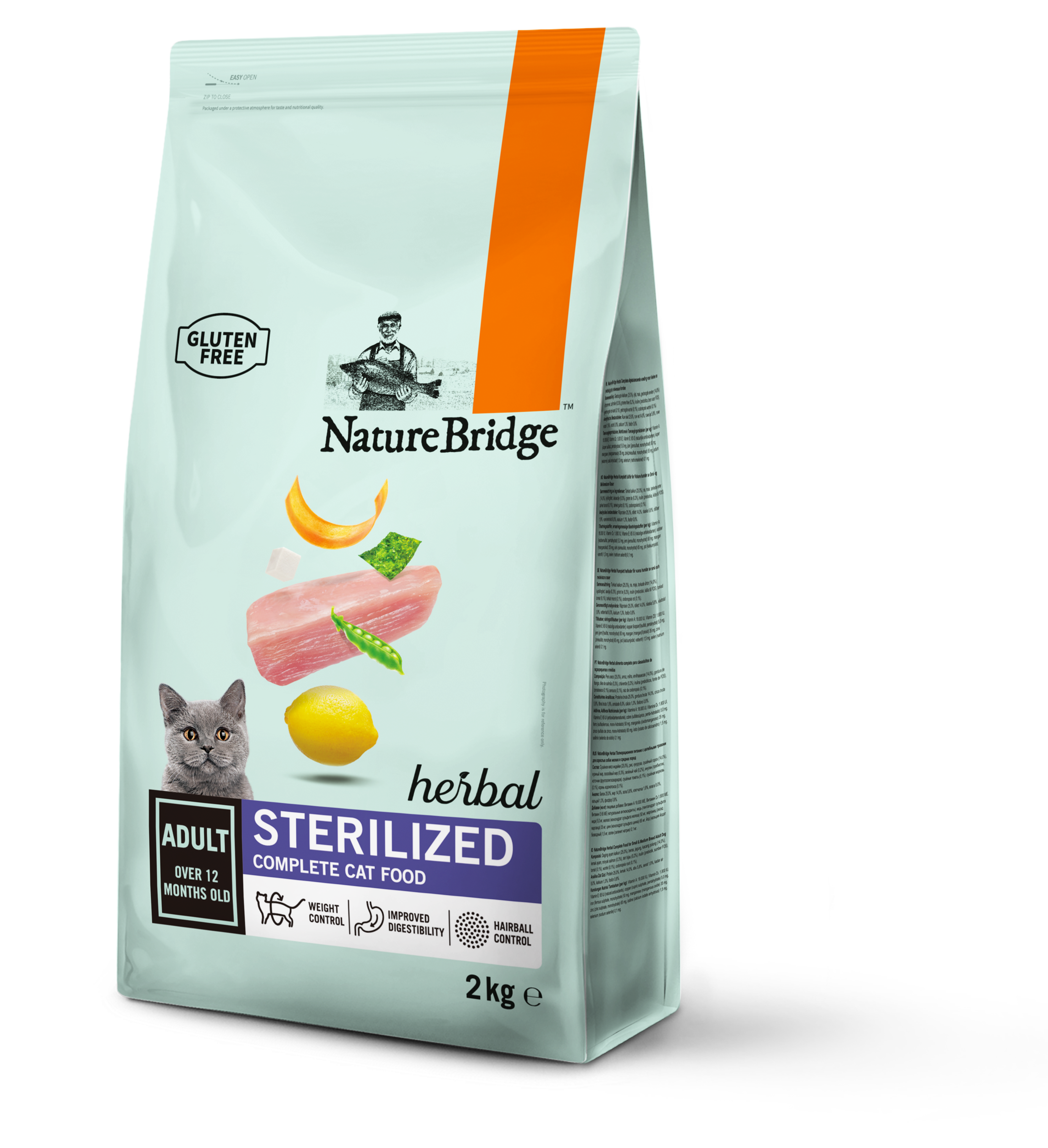 Корм сухий для стерилізованих котів Nature Bridge Herbal з індичкою 2 кг (9161) Корм сухий для стерилізованих котів Nature Bridge Herbal з індичкою 2 кг (9161)