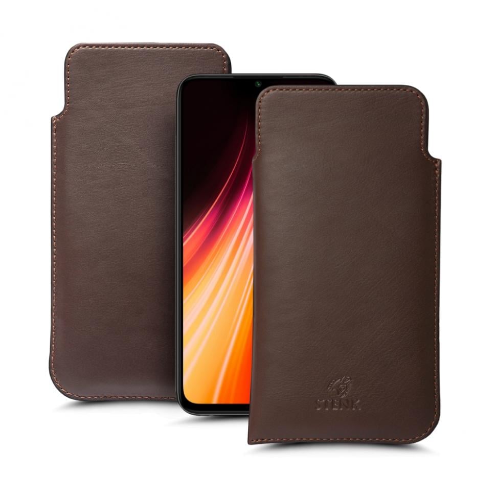 Футляр Stenk Elegance для Xiaomi Redmi Note 8 (2021) Коричневый (69985)