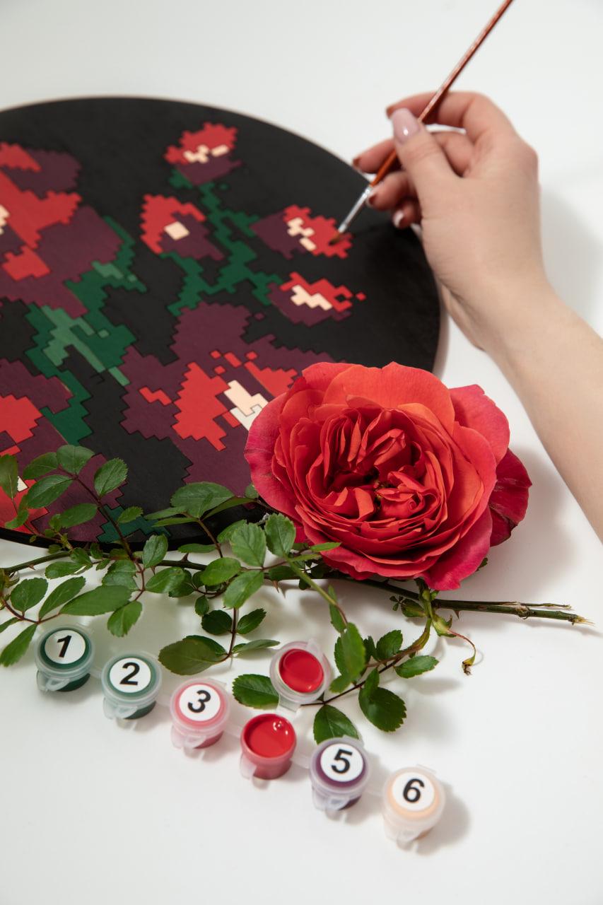 Панно за номерами дерев'яне "Чічки" (ROZ082023) - фото 3 Панно за номерами дерев'яне "Чічки" (ROZ082023) - фото 3