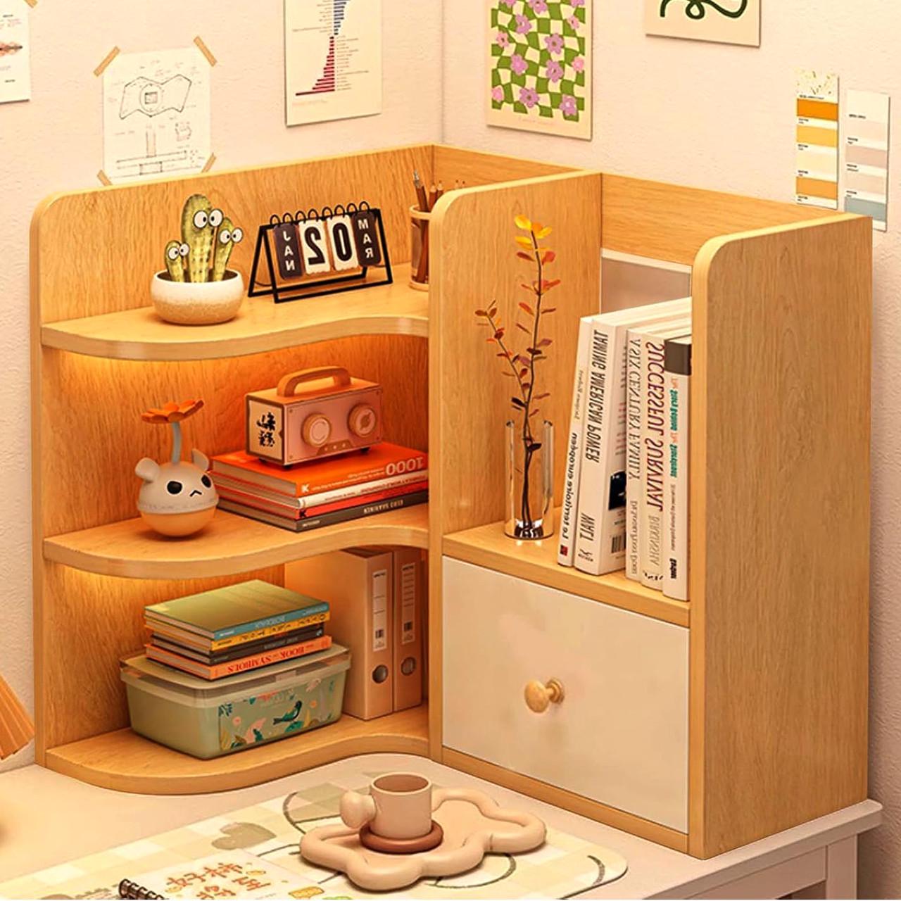 Полка-надстройка настольная из дерева Феларион карри-зефир (АКД-00310320)