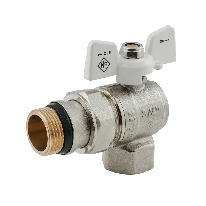 Кран шаровой с американкой Nolf Classic NFC.983-08 3/4" FM ГШМ White (NF3163)