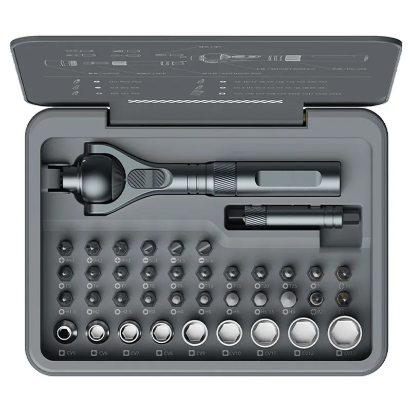 Викрутка тріскачка поворотна з набором біт Duka ATuMan Ratchet Screwdriver RS2 40в1