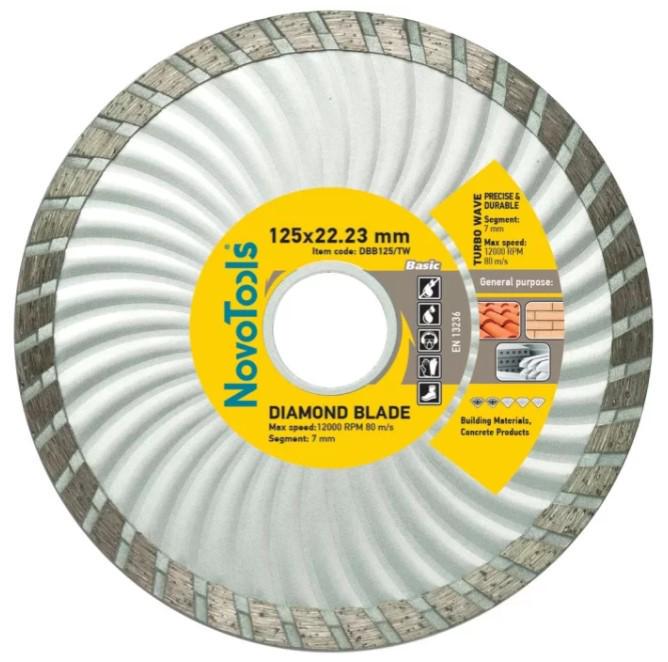Диск алмазний Novotools 125х7х22,23 мм турбо (23223) - фото 1