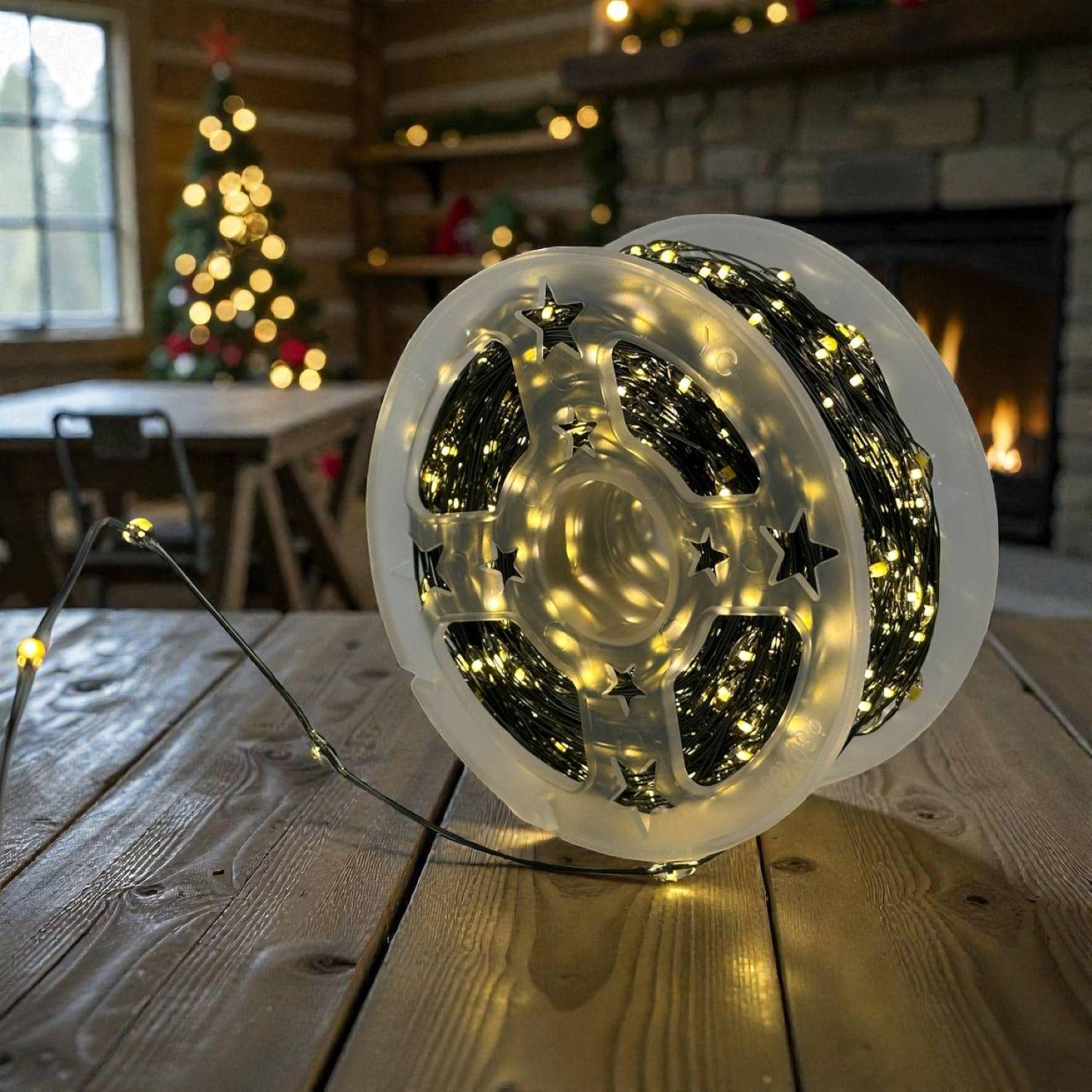 Гирлянда новогодняя Капля росы 1000LED 50 м теплый белый