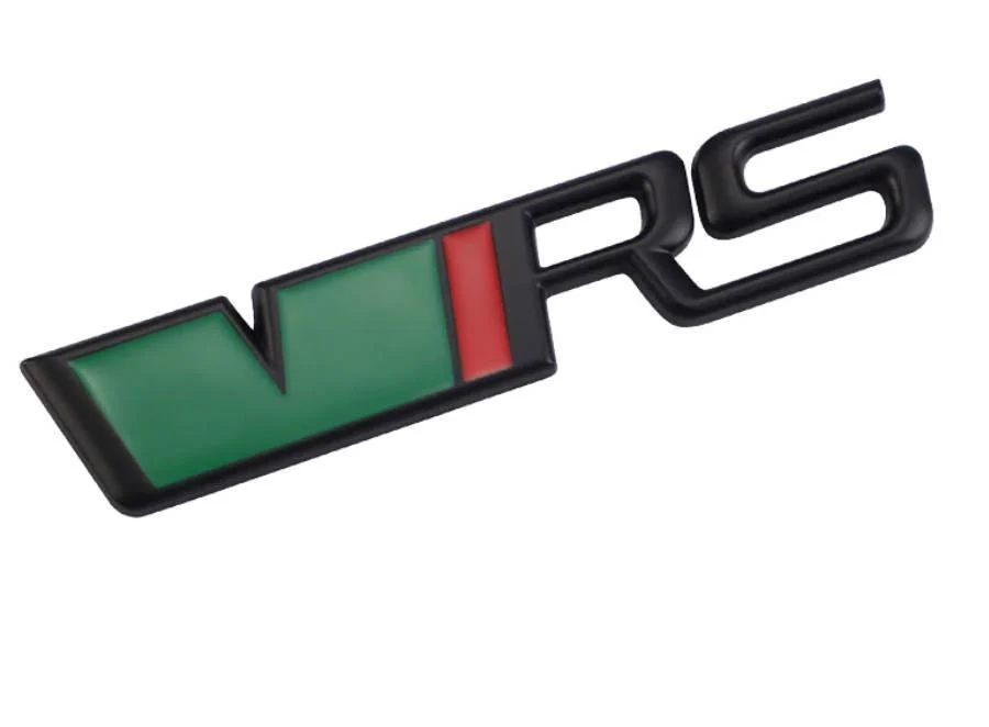 Емблема Skoda VRS на кришку багажника black-green (1292031263)