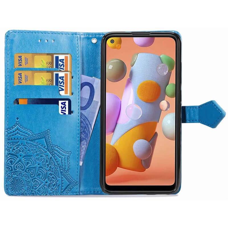 Кожаный чехол (книжка) Art Case с визитницей для Samsung Galaxy A11 / M11 Синий