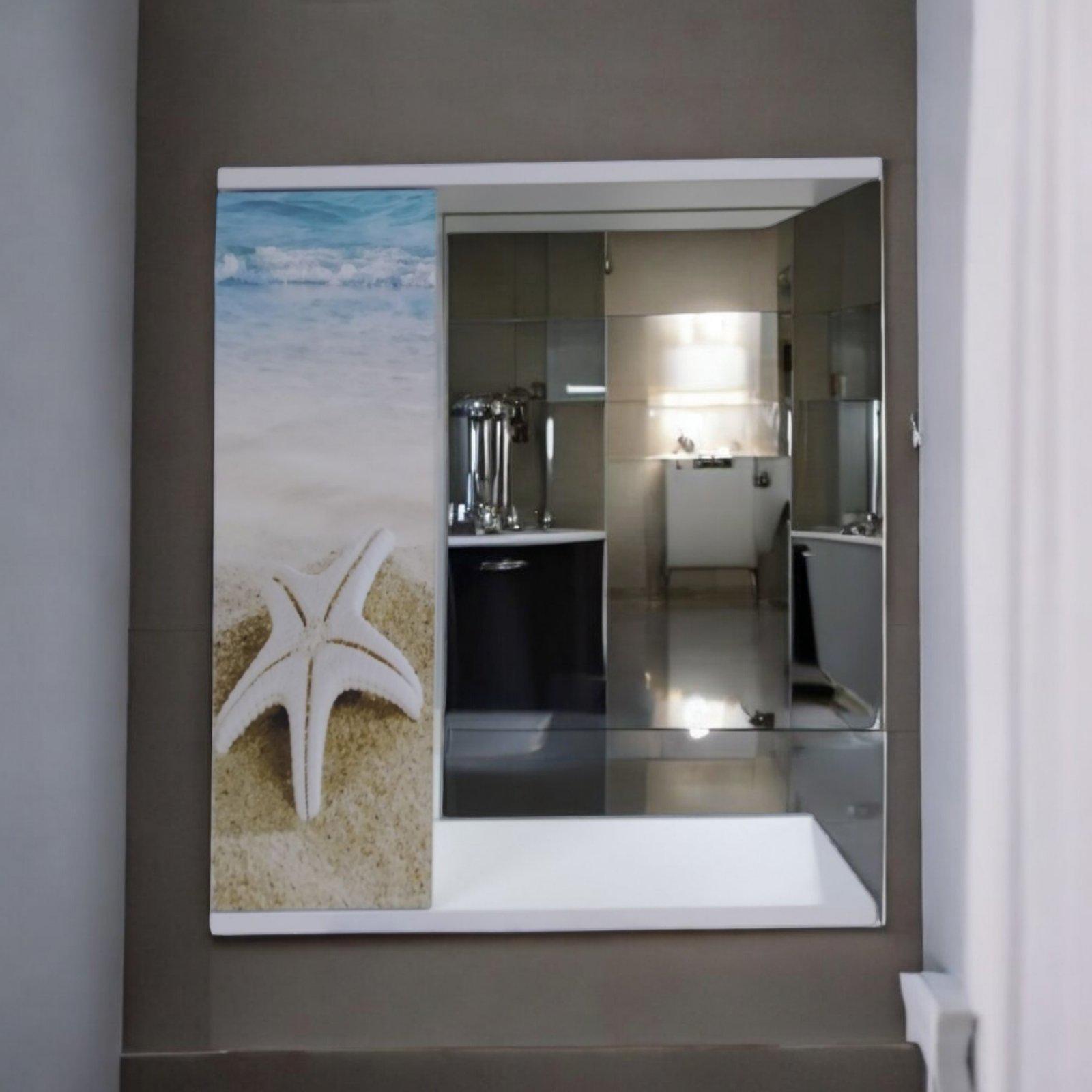 Зеркало для ванной комнаты Mikola-M пластиковое Лазурный берег 50 см (2345) - фото 7 Зеркало для ванной комнаты Mikola-M пластиковое Лазурный берег 50 см (2345) - фото 7