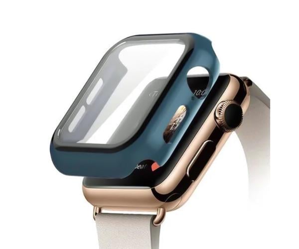 Чехол с защитным стеклом для смарт-часов Protective Cover with Glass для Apple Watch 42 мм Темно-зеленый