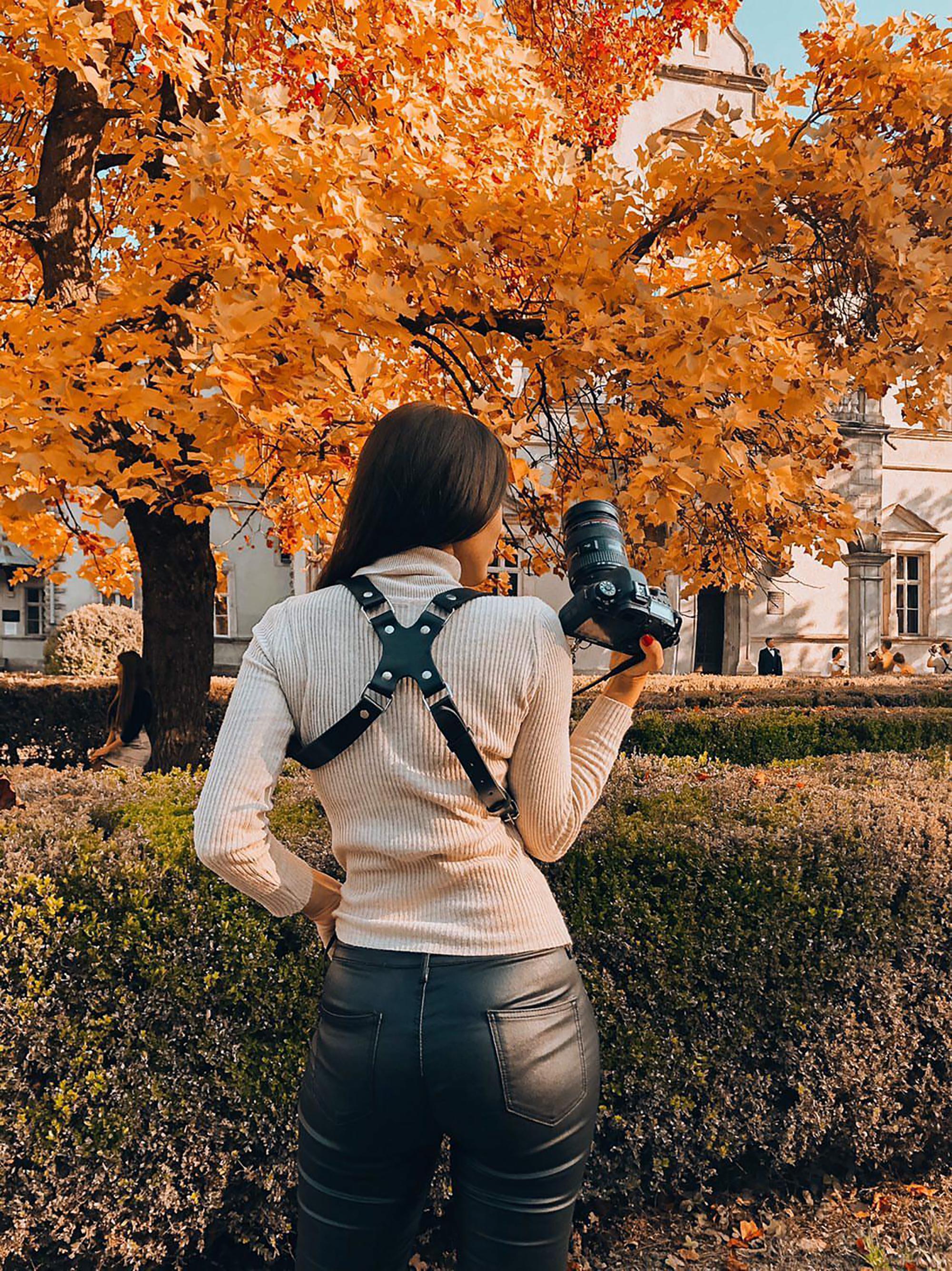 Ремінці розвантажувальні для фотографа на 2 камери портупея натуральна шкіра Чорний (LCS2B) - фото 11 Ремінці розвантажувальні для фотографа на 2 камери портупея натуральна шкіра Чорний (LCS2B) - фото 11