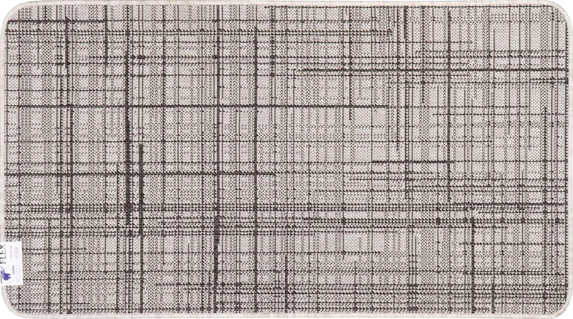 Ковер безворсовый на резиновой основе Karat Flex 19171/08 0,67x1,2 м прямоугольный Серый/Черный (00-00010037) Ковер безворсовый на резиновой основе Karat Flex 19171/08 0,67x1,2 м прямоугольный Серый/Черный (00-00010037)