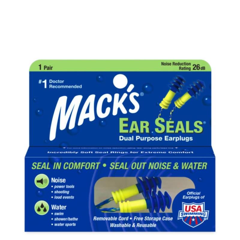 Беруші MACK’S Ear Seals захист від води та шуму до 27 дБ зі знімним шнуром 1 пари (4067) - фото 1