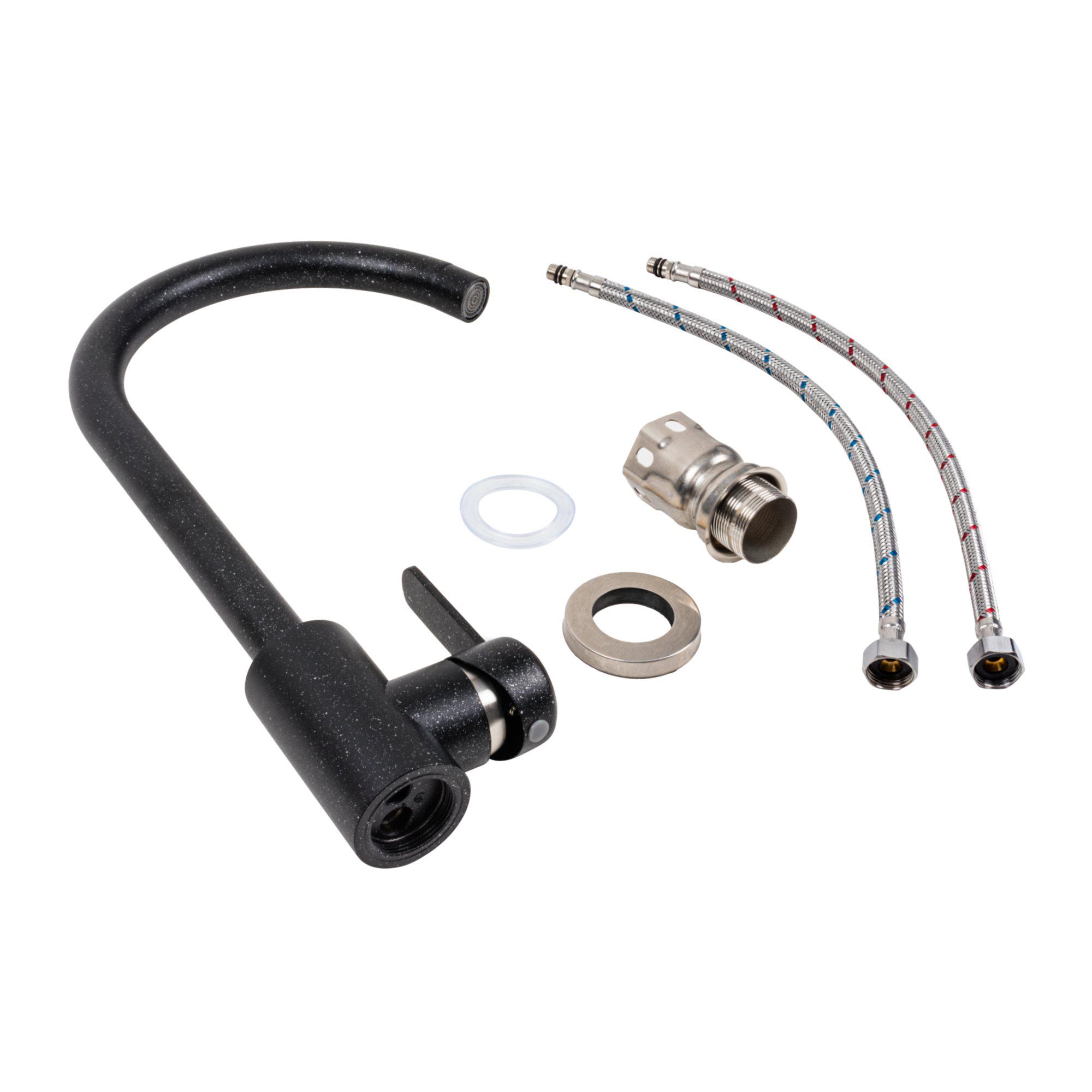 Смеситель кухонный Platinum 7990 NEST Черный металлик - фото 2 Смеситель кухонный Platinum 7990 NEST Черный металлик - фото 2