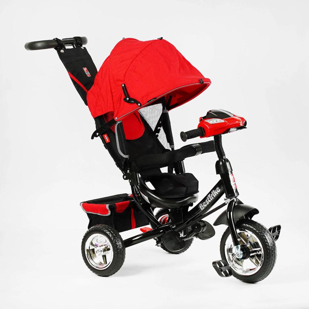 Велосипед 3-х детский колесный Best Trike пена колеса фара USB пульт Red (131777)