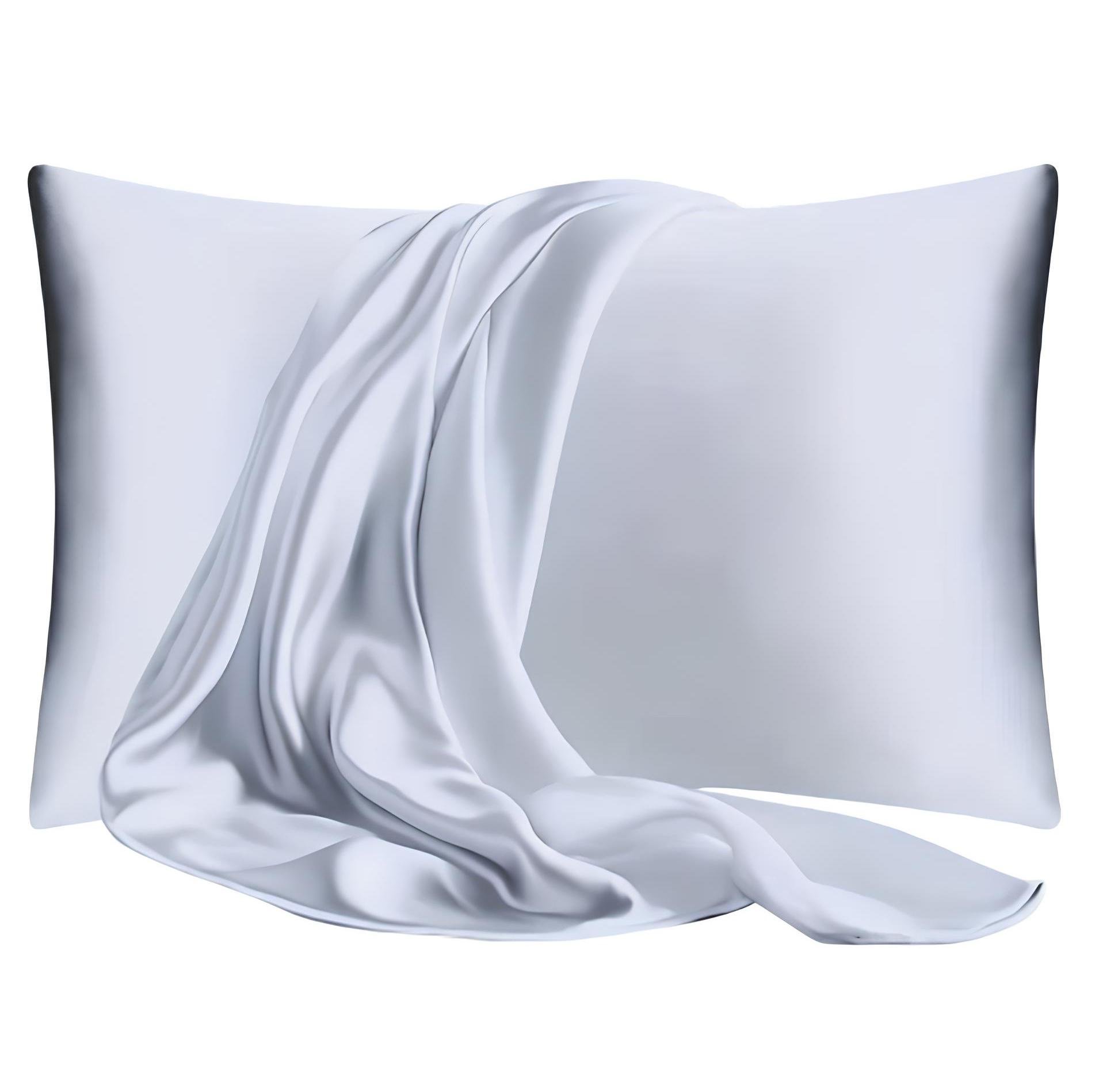 Наволочка шелковая 19 мм 50х75 см Серебристо-серый - фото 1