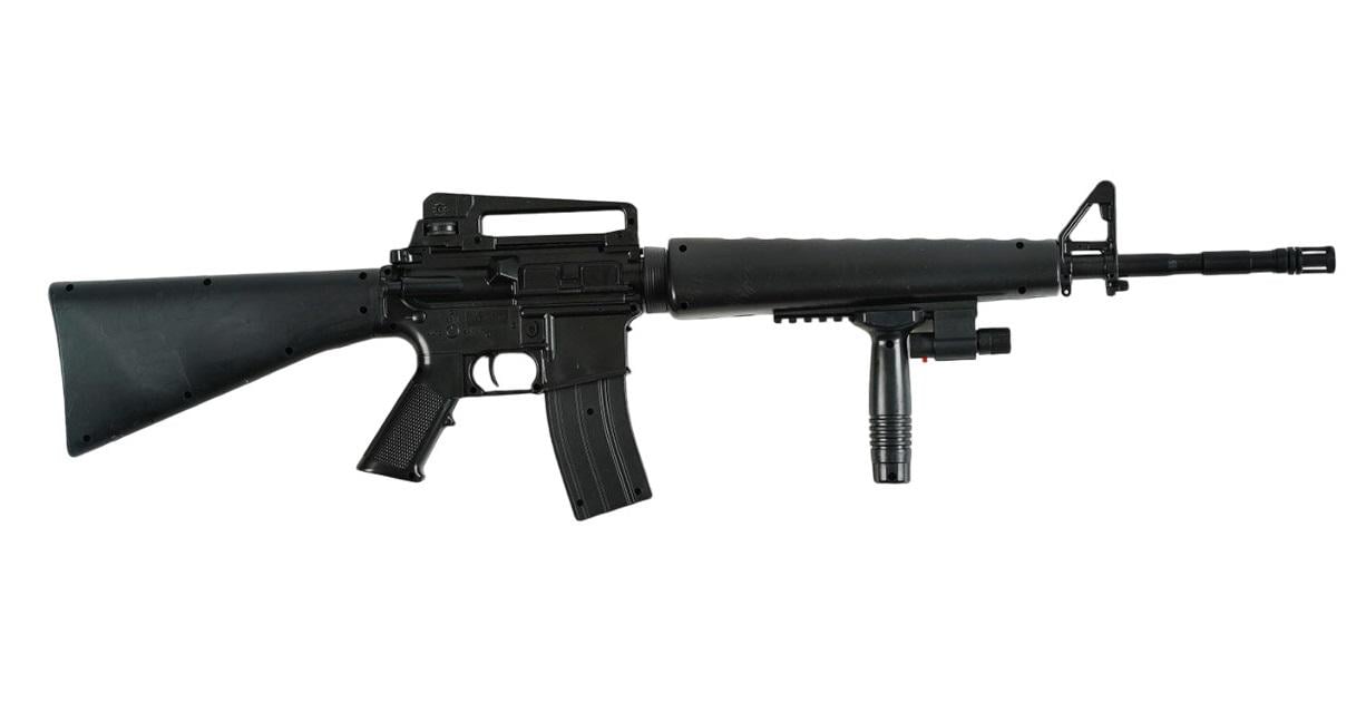 Автомат Airsoft Gun на пульках/лазерный прицел/стреляет пульками Black (127720)