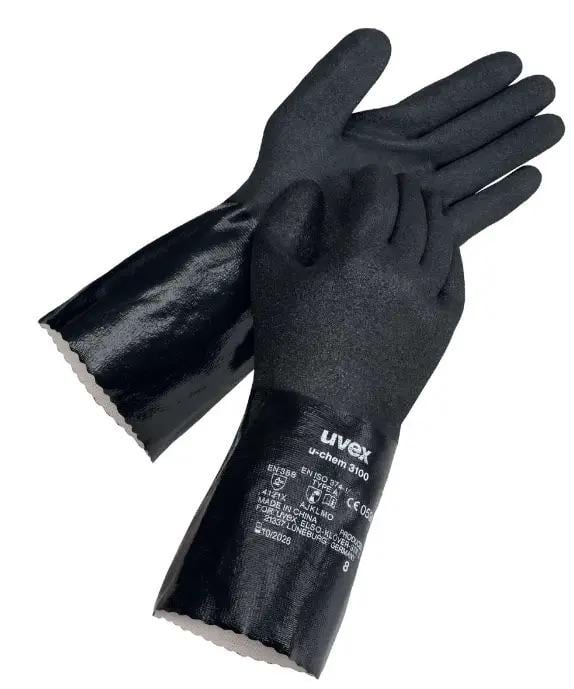 Перчатки химстойкие Uvex U-Chem 3100 нитрил МБС/КЛС р. 9 Черный