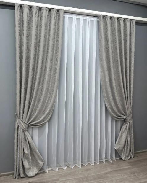 Ткань для штор лен Pavliani VO Серый (1714ш) - фото 3 Ткань для штор лен Pavliani VO Серый (1714ш) - фото 3