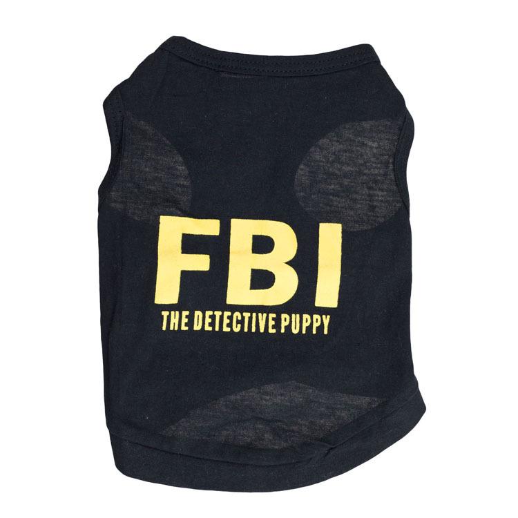 Майка для собак "FBI" L Черный (1N0583)