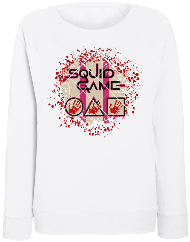Світшот жіночий "Squid Game" Blood Logo L Білий - фото 1