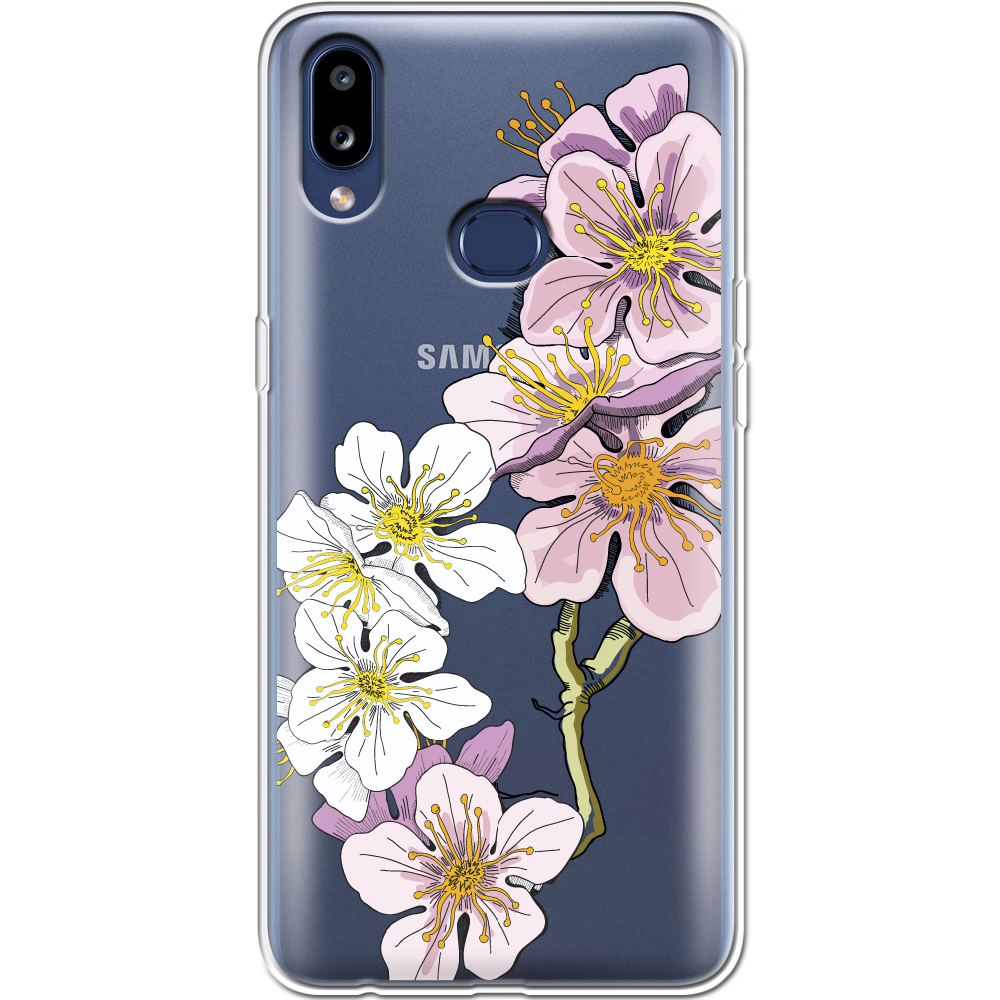 Чехол Boxface Samsung A107 Galaxy A10s Cherry Blossom Прозрачный силикон (37944-cc4-37944)