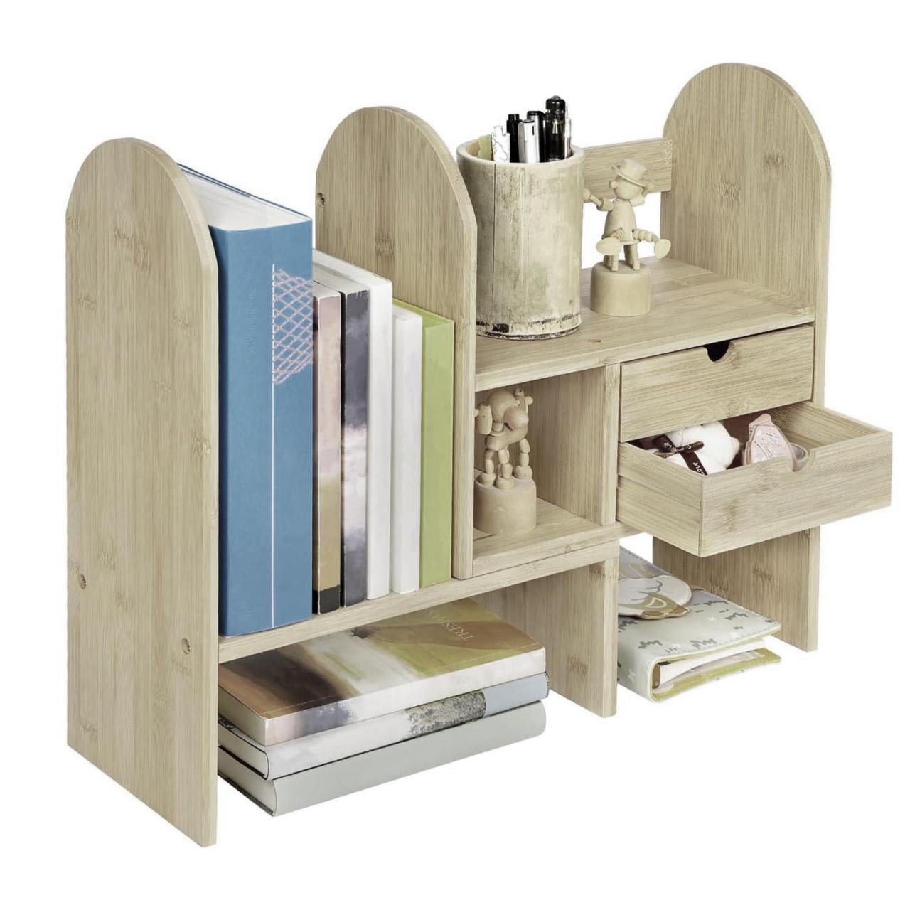 Полка-надстройка настольная из дерева Эльморай бланже (АКД-005301)