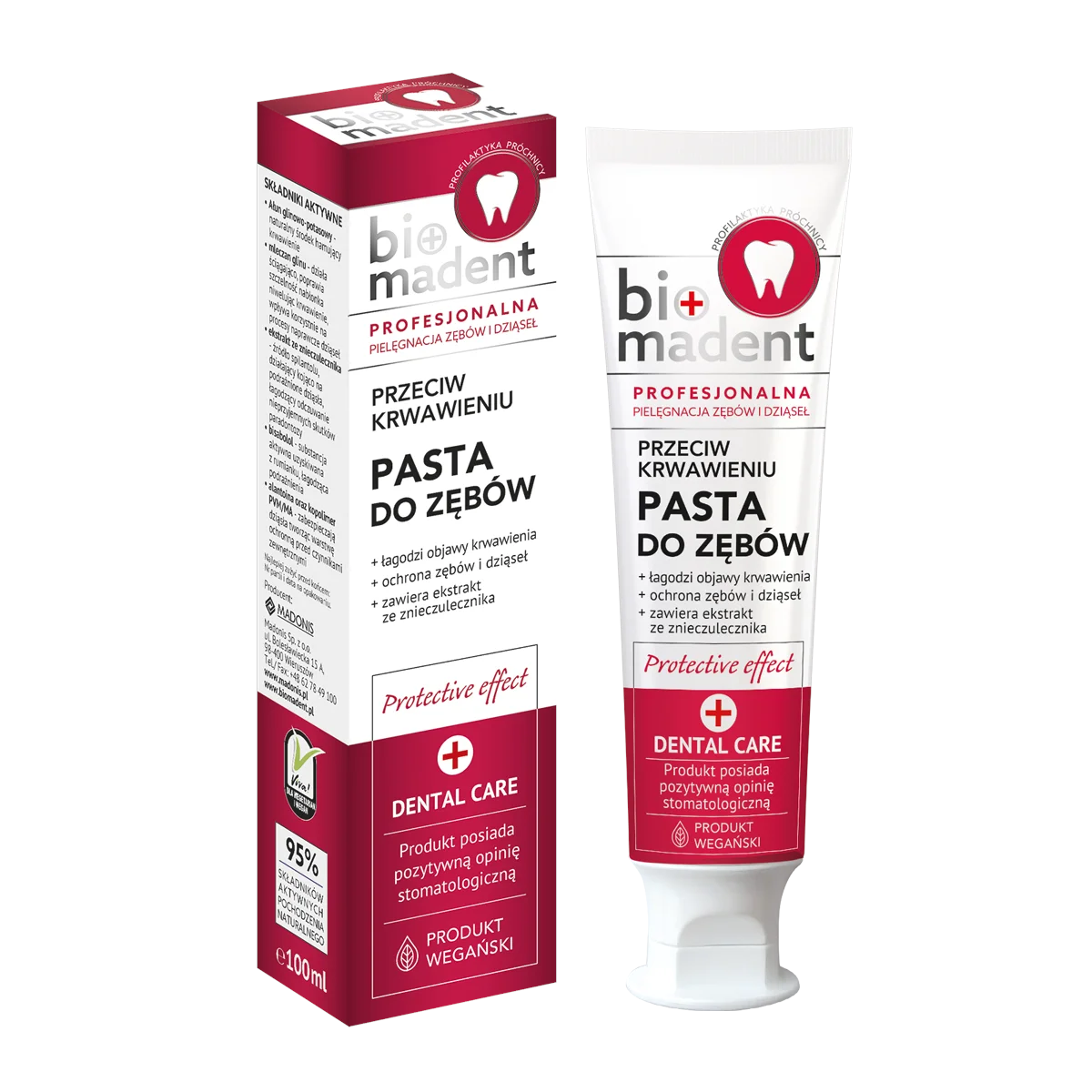 Зубная паста Bio Madent натуральная профессиональная против кровоточивости десен 100 мл (38000304)