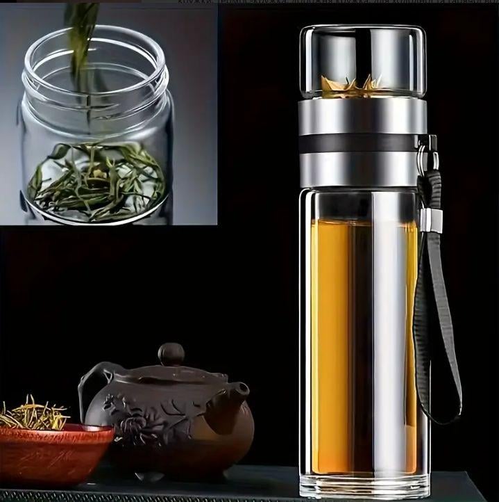 Термос-заварник для чаю з подвійною колбою скляний 500 мл (2731065079) - фото 14 Термос-заварник для чаю з подвійною колбою скляний 500 мл (2731065079) - фото 14