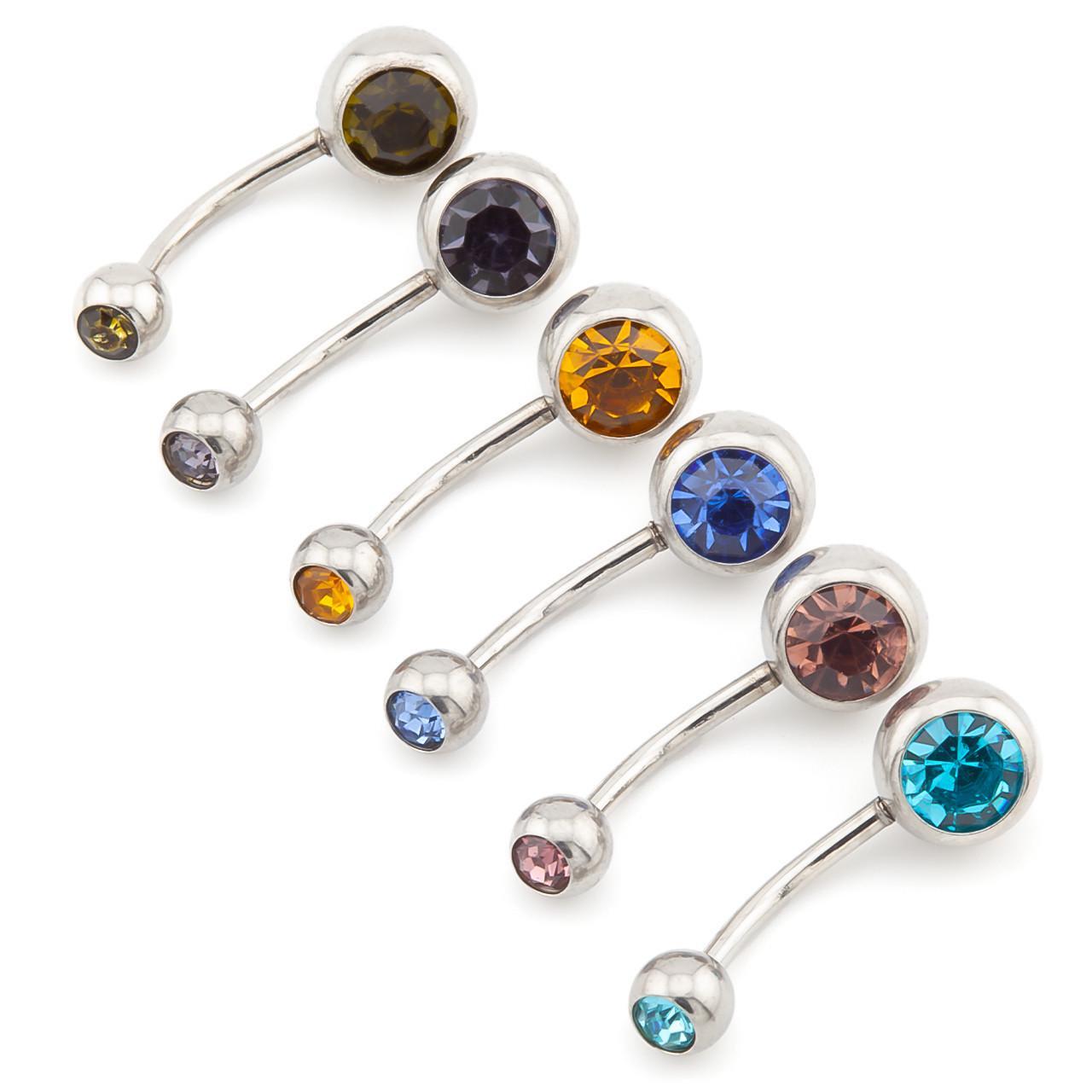 Набор подарочный пирсинга Банан из нержавеющей стали 6 шт. (НП1107п09)