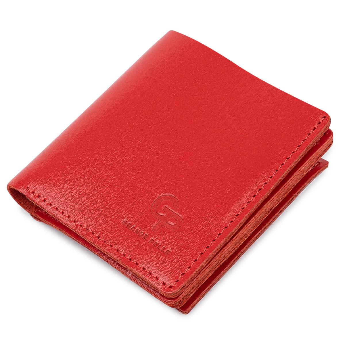 Портмоне женское GRANDE PELLE 11565 компактное Красный