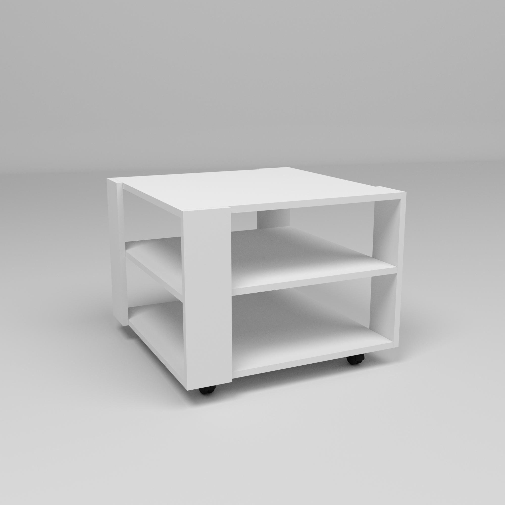 Стіл журнальний Квант-4 600х600х400 мм Білий (12956)