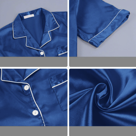 Піжама атласна JULY'S SONG Шовкові обійми XXL р. 50 Синій - фото 5 Піжама атласна JULY'S SONG Шовкові обійми XXL р. 50 Синій - фото 5