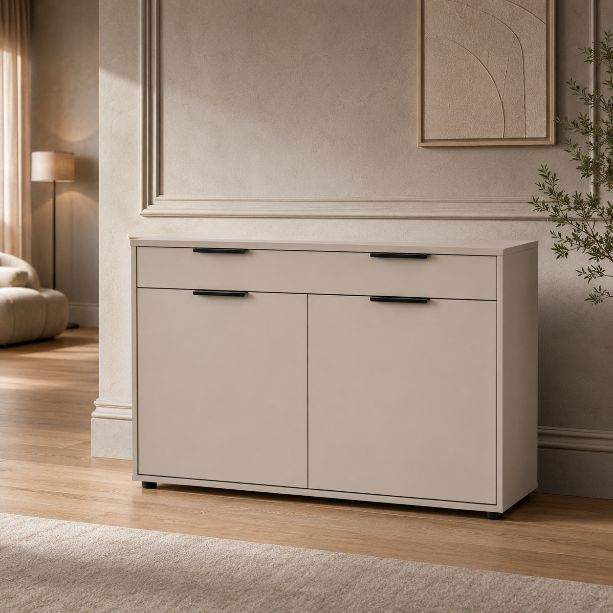 Комод с ящиками и полками Nola 1200х450х750 мм Кашемир (Nola CH/CH)