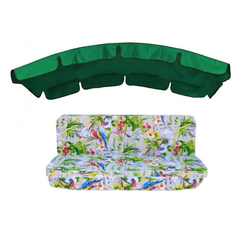 Комплект подушек для качели eGarden Loros Rojo 180x110x6 тент 120x210 Зеленый Комплект подушек для качели eGarden Loros Rojo 180x110x6 тент 120x210 Зеленый