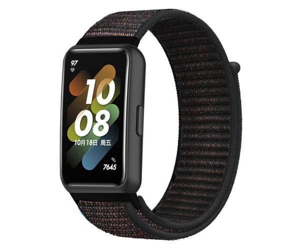 Ремешок Epik Nylon для смарт-часов Huawei Band 7 Черный