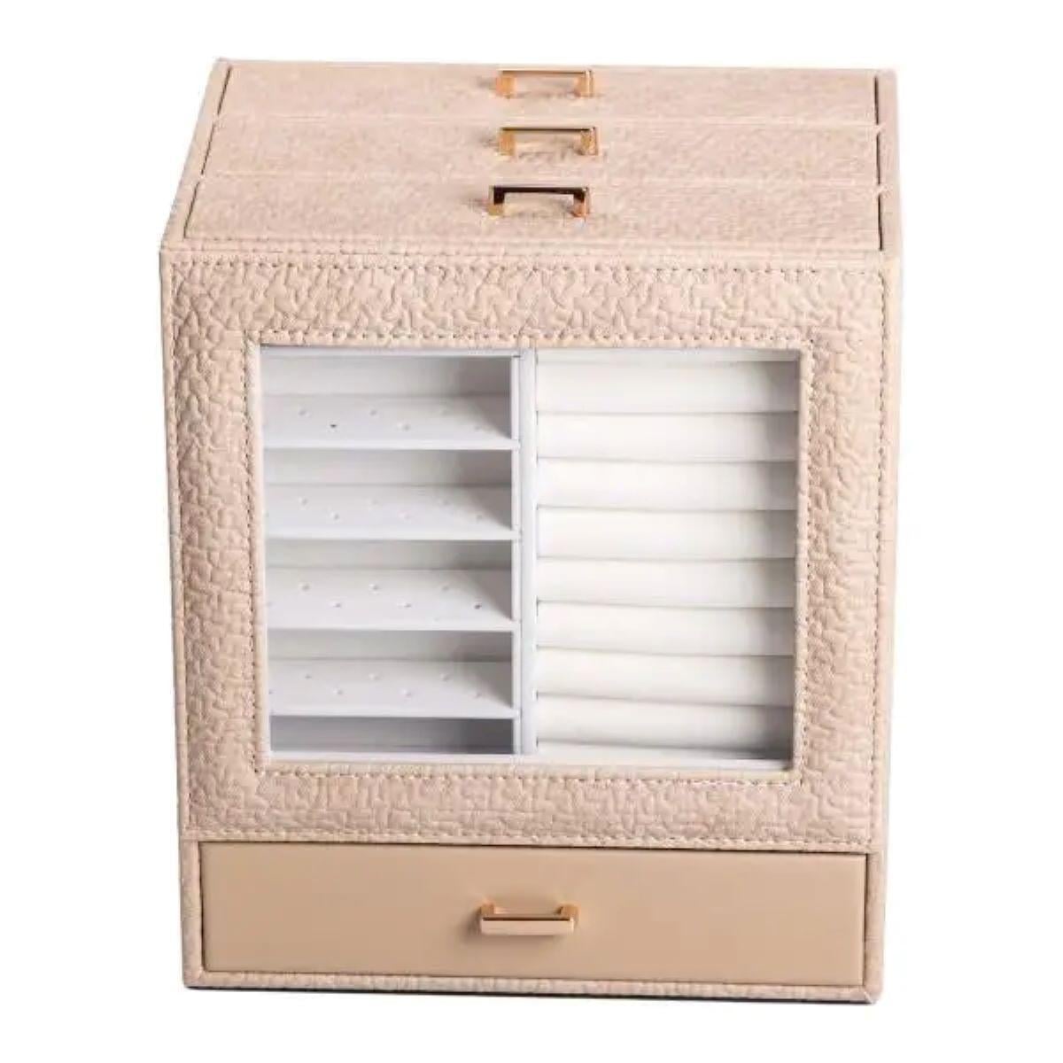 Ящик для украшений из экокожи 3 яруса (HP-5-16CR)