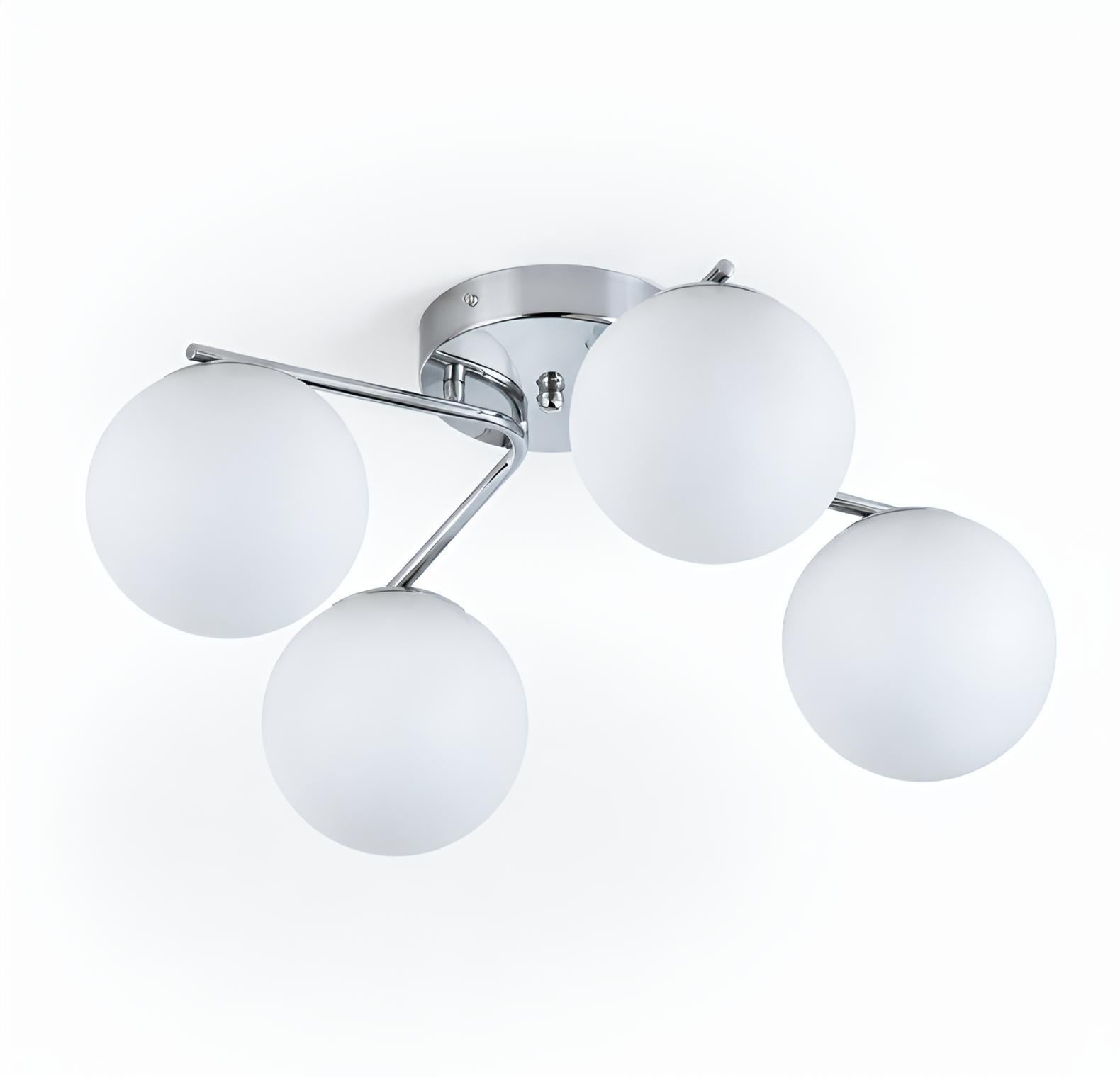 Потолочная люстра на 4 плафона Valeso для гостиной и спальни Хром (516-4)