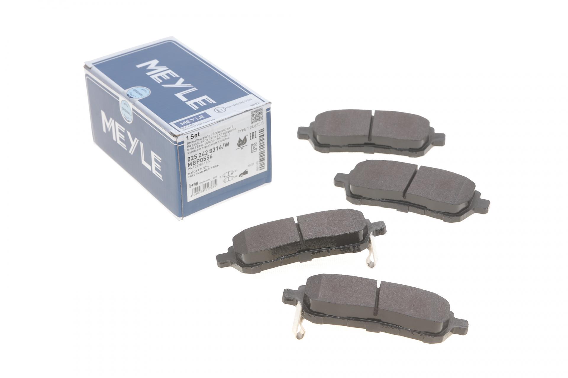 Колодки тормозные передние Meyle Ford Fiesta 08- (025 242 8316/W MEYLE)