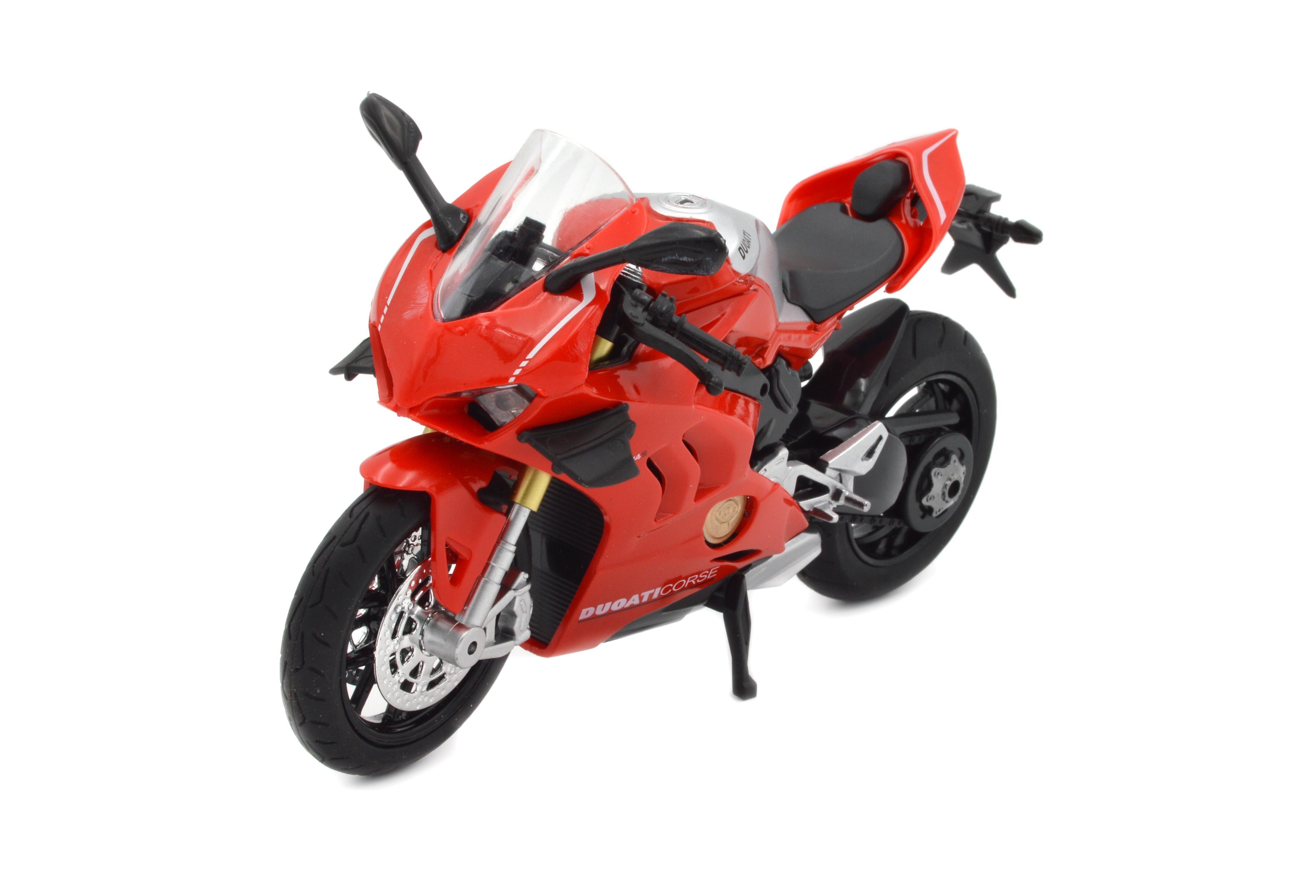 Іграшковий мотоцикл Ducati Panigale V4 Corse метал/пластик 1:12 звук/світло/амортизація (BG 32-120)