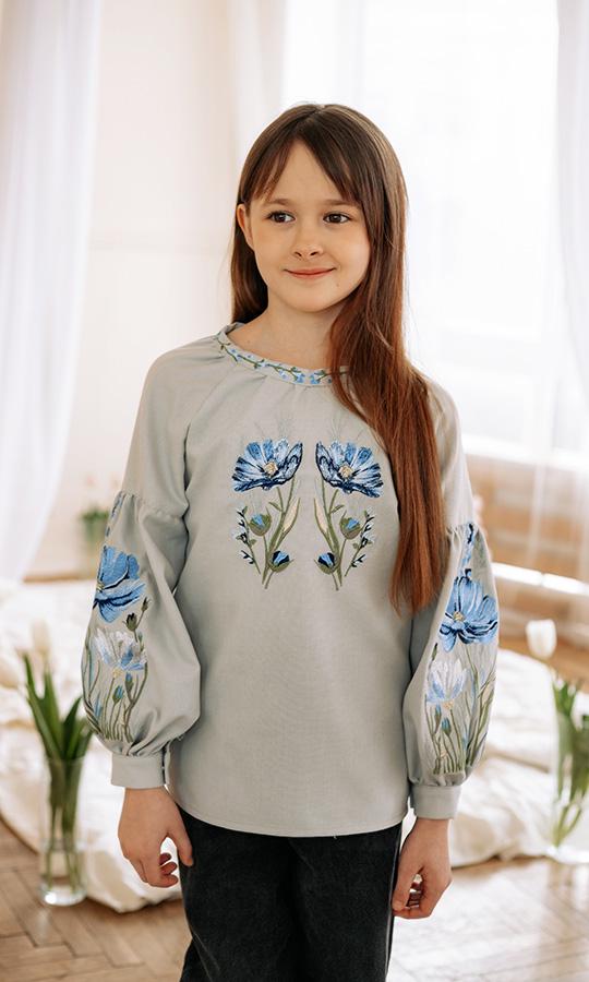 Вишиванка для дівчинки Вишиваночка р. 134 Білий (9205-7)