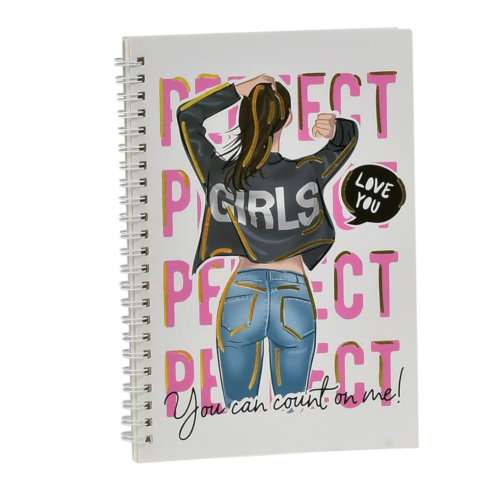 Блокнот на спирали Stenson The girls WW00622ST 60 листов в линию Разноцветный (25441565)