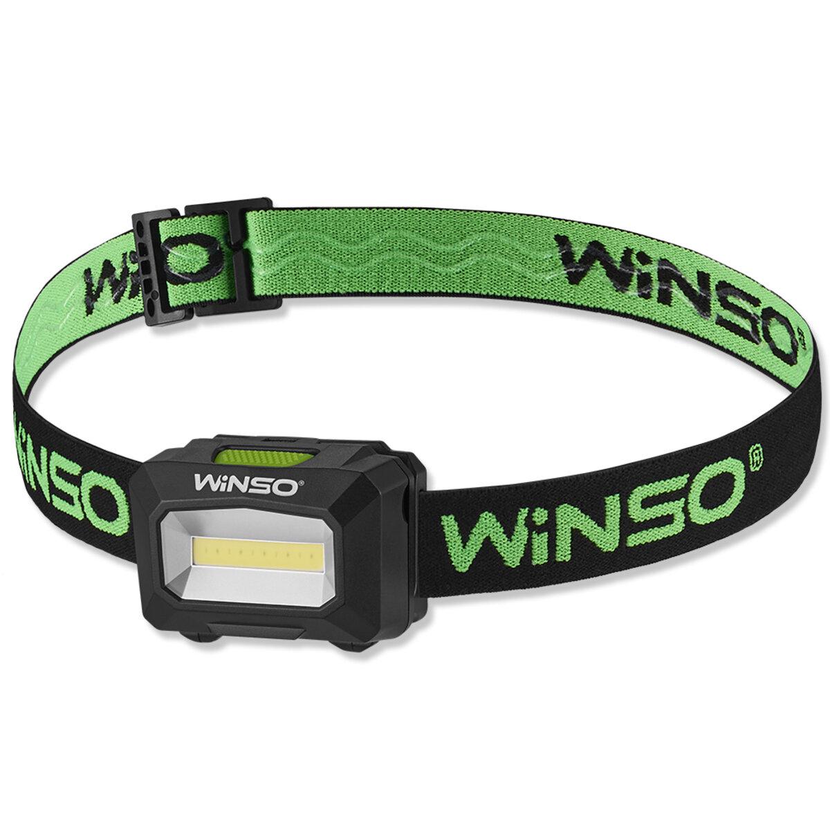 Ліхтар налобний Winso 100 Lm/3 W COB 3xAAA Біло-червоний