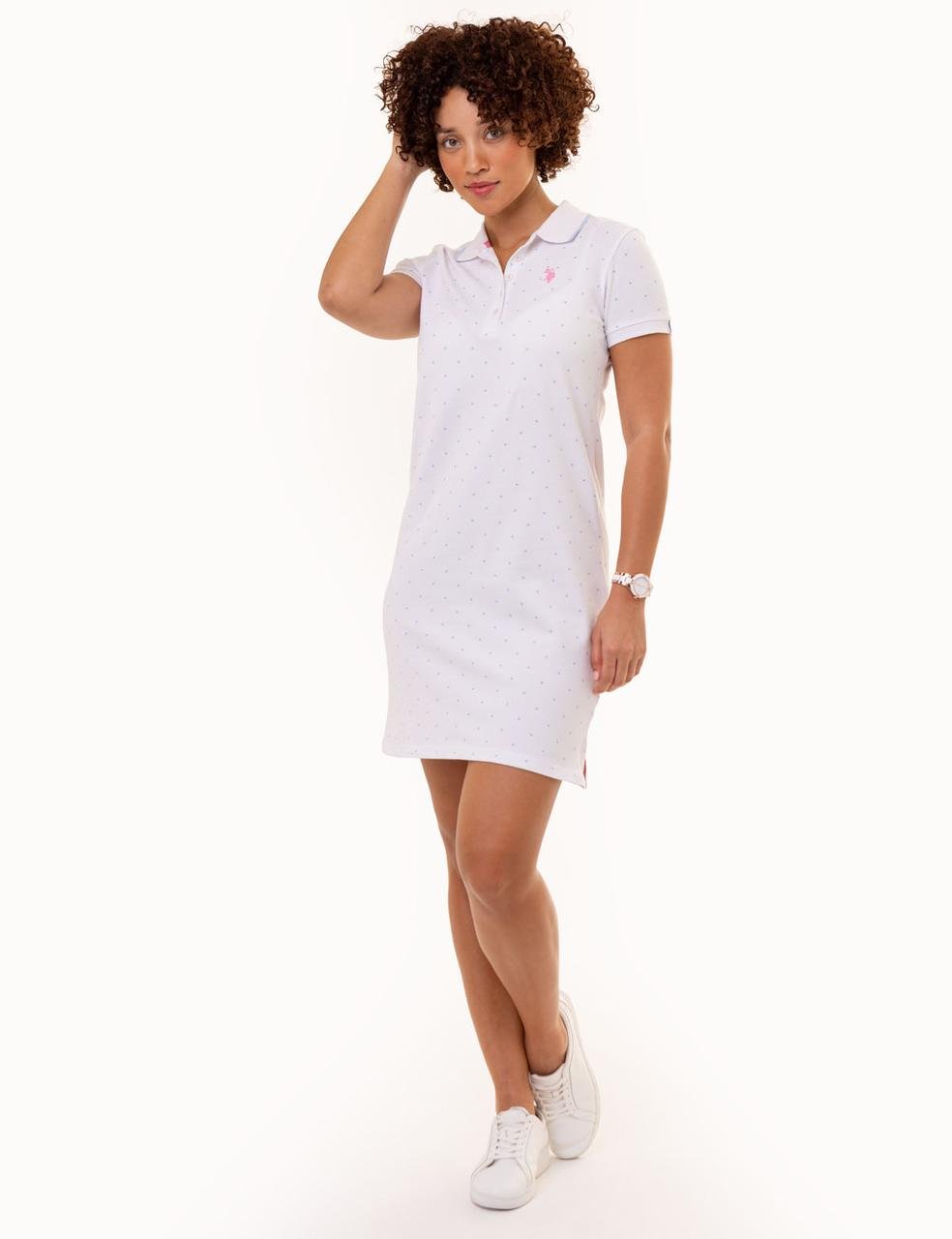 Платье-поло U.S. Polo ASSN DOT POLO DRESS XS Белый (2235993466)