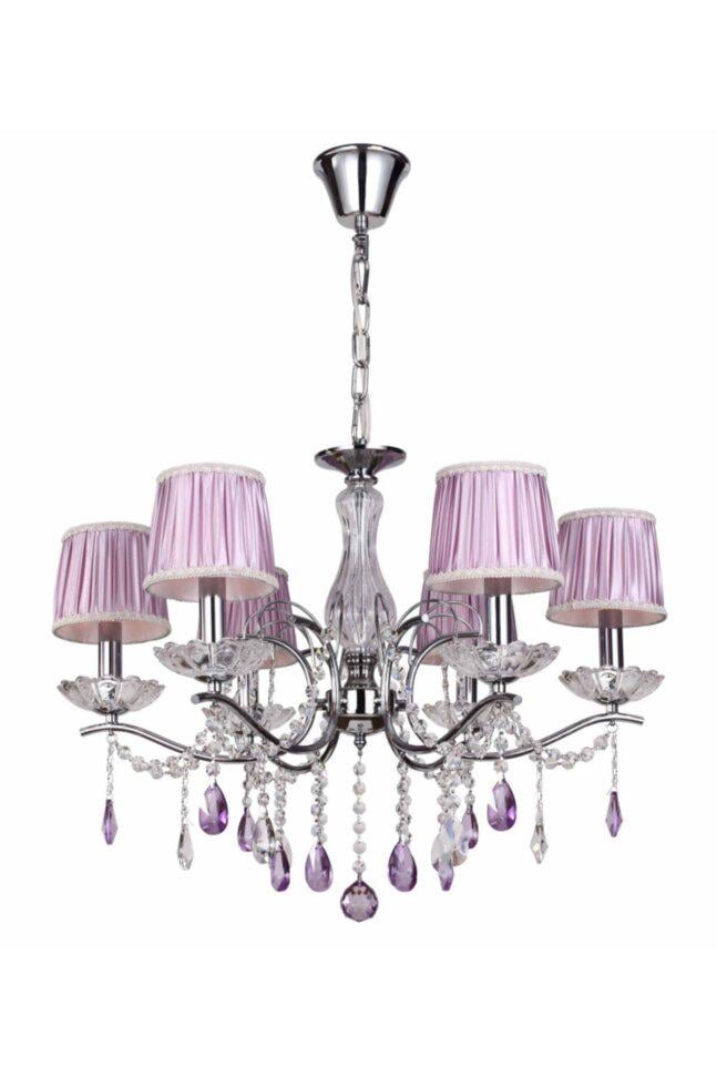 Люстра WunderLicht W10137 52x100 см Прозрачно-розовый (W10137-46CH)