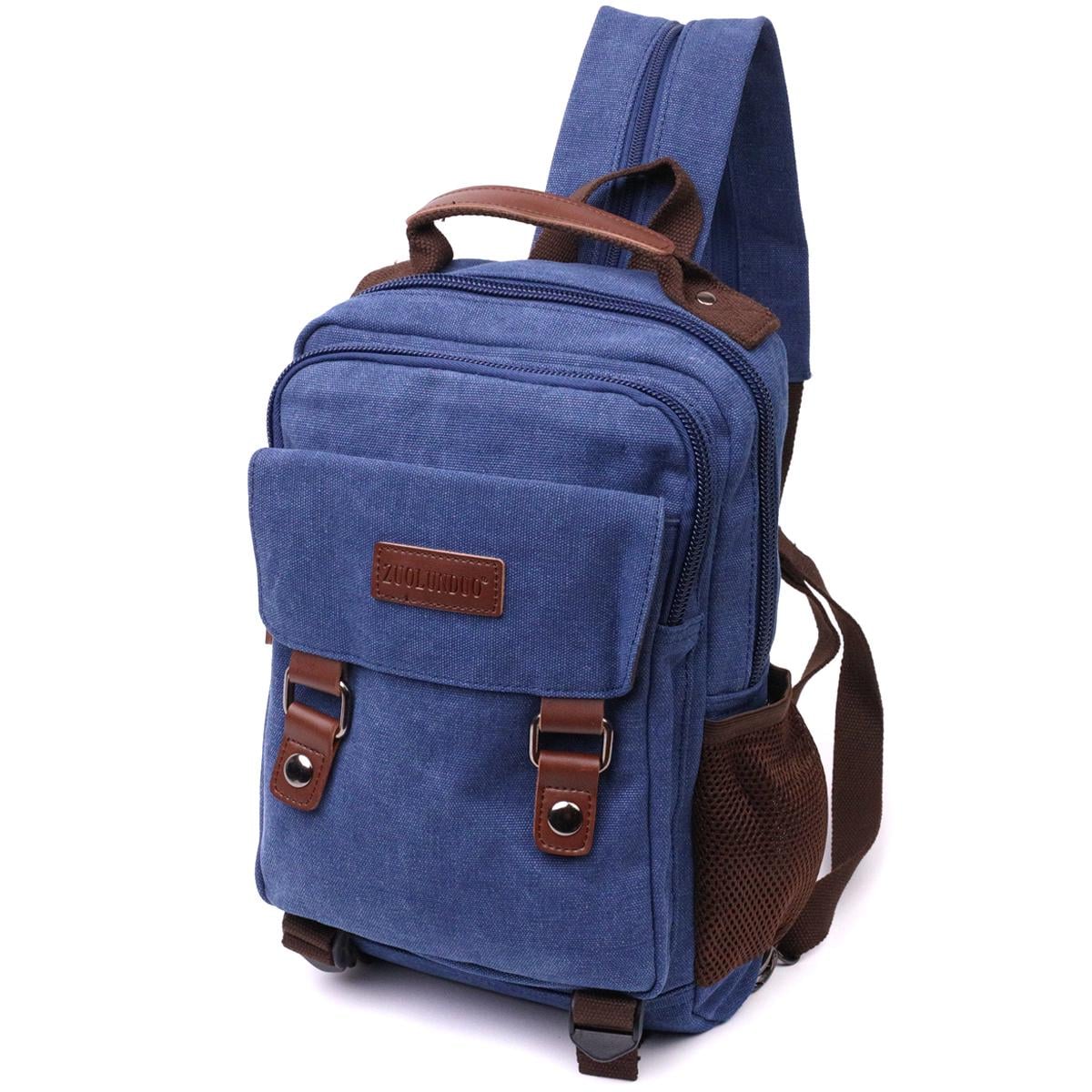 Рюкзак Vintage Backpack 22169 с уплотненной спинкой и отделением для планшета Синий