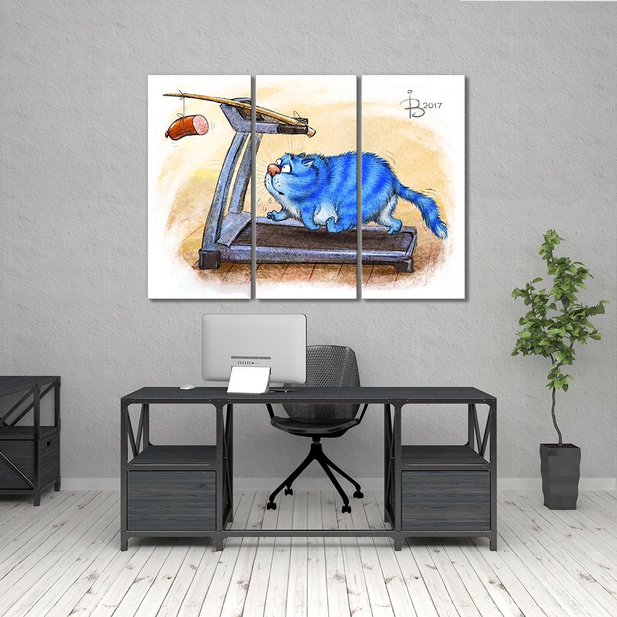 Модульная картина Фитнес (Мотивация) 3 модуля 120x180 см