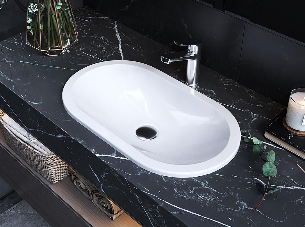 Умывальник накладной Status Nil Low 60x35 см White (31437848)