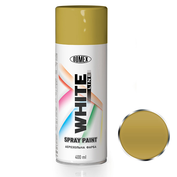 Аерозольна фарба DOMEX WHITE LINE 400 мл RAL1036 Зелене золото (2608915784)