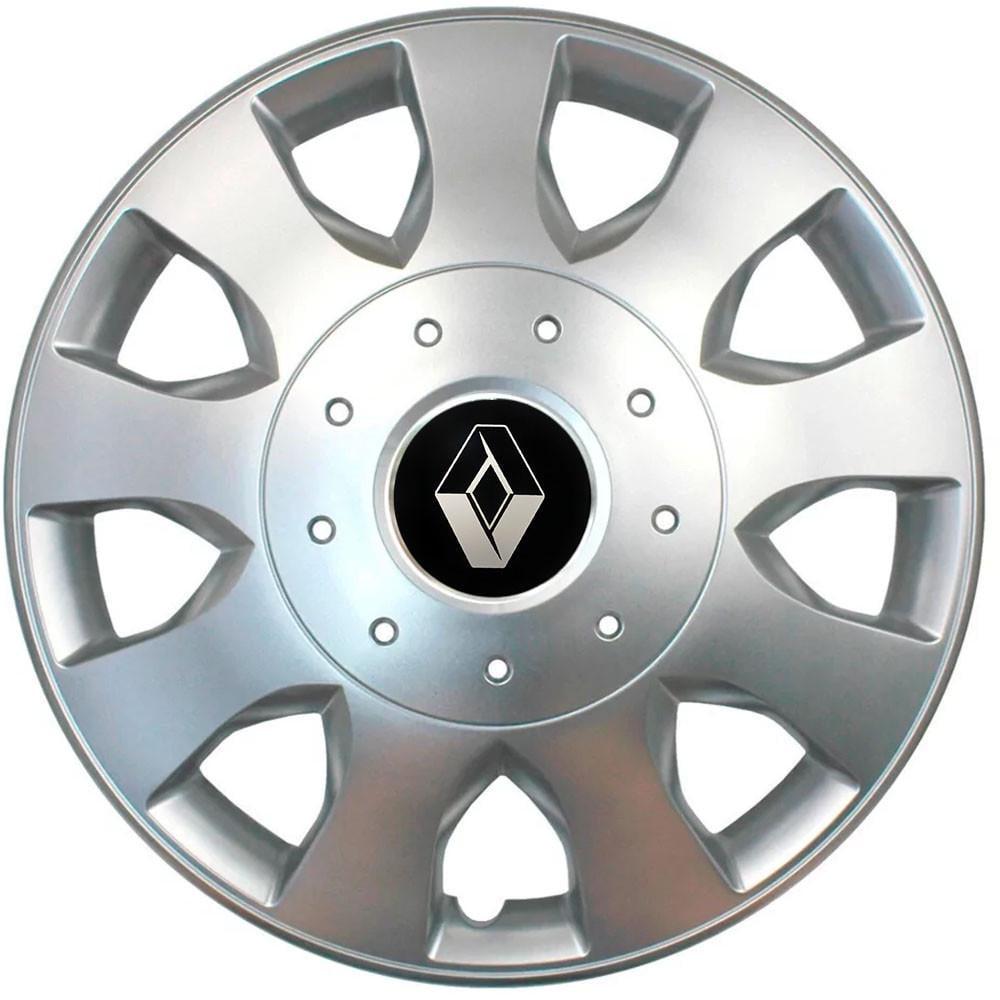 Колпаки SJS R16 с логотипом Renault 400 4 шт. Серебристый (2654561566)