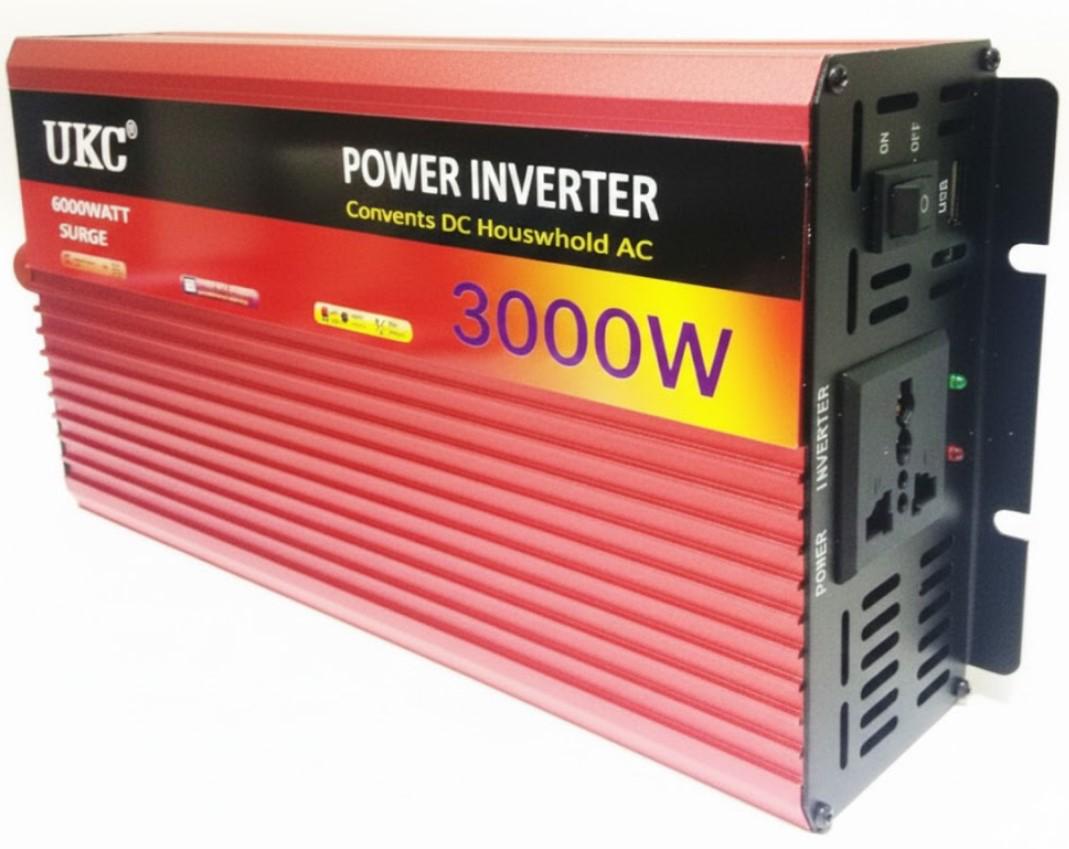 Автомобільний інвертор UKC AR 3000W перетворювач AC/DC модифікований синус (2104618818) Автомобільний інвертор UKC AR 3000W перетворювач AC/DC модифікований синус (2104618818)