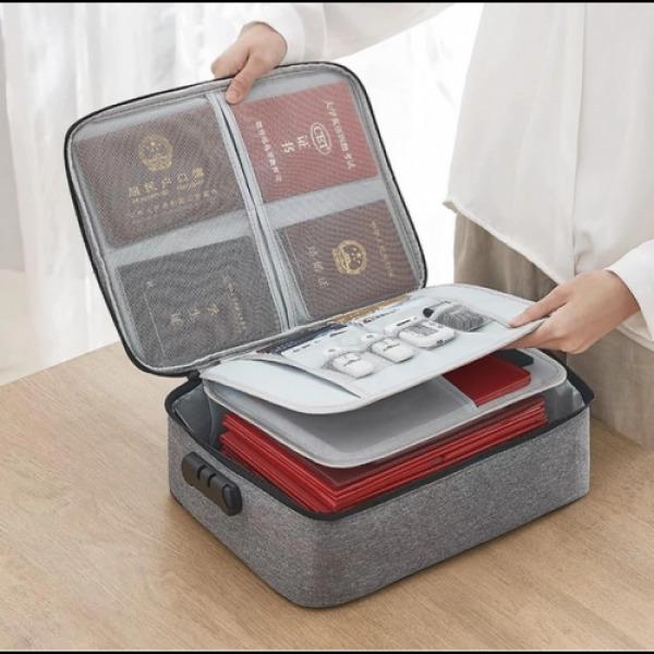 Органайзер для хранения документов с кодовым замком Серый (KJKJ-898887G) - фото 5 Органайзер для хранения документов с кодовым замком Серый (KJKJ-898887G) - фото 5